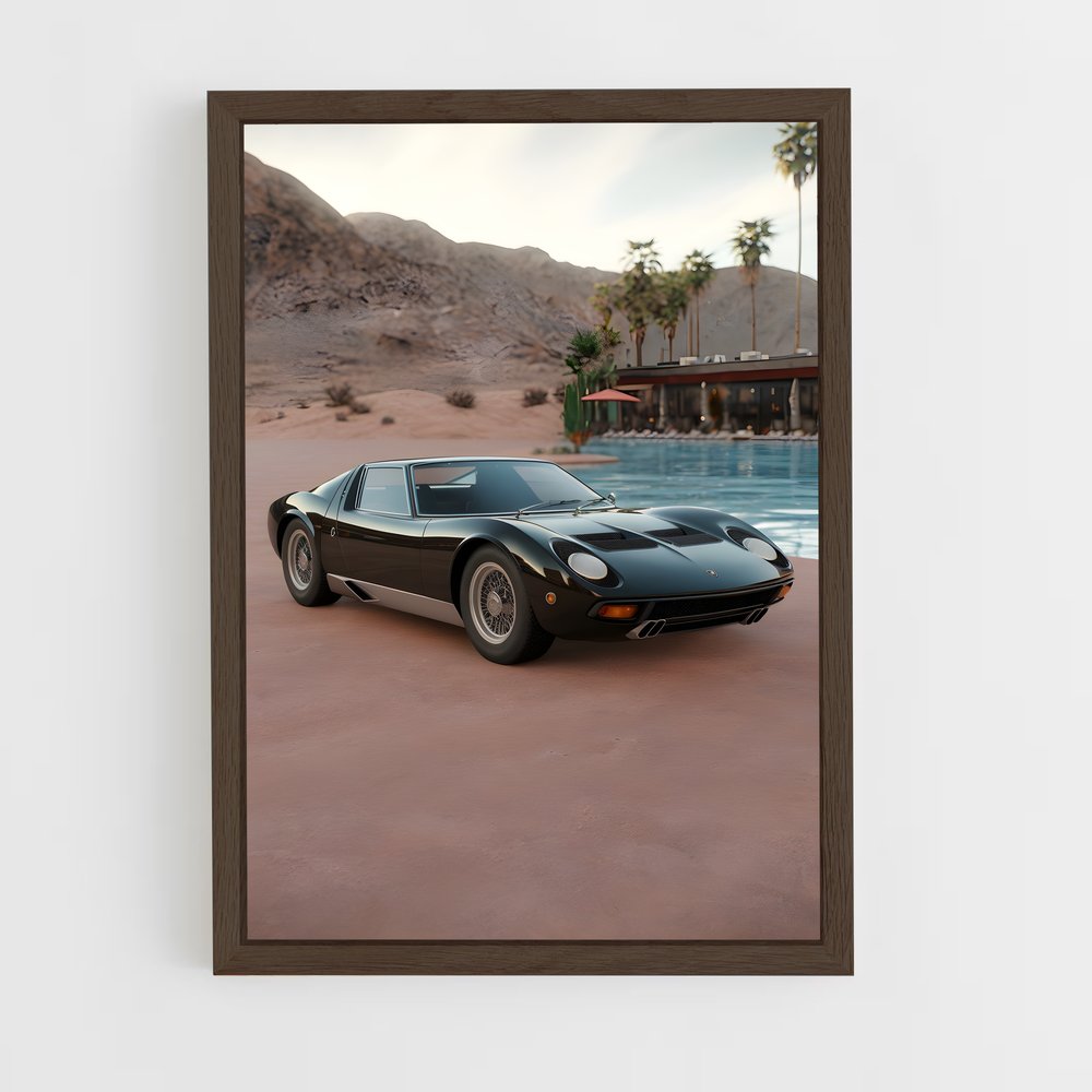 Poster Poolside Miura – affiche Lamborghini (vue 5)